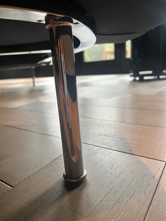 Image 1 of Edra Flap Schwarzes Leder Design Bank