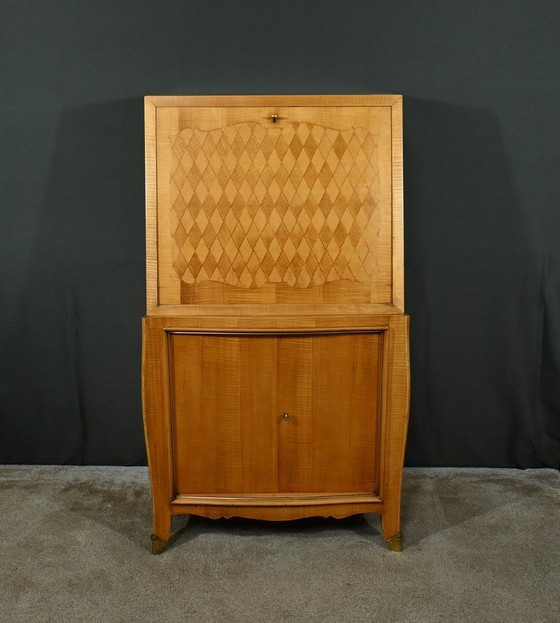 Image 1 of Sekretär Aus Zitronenholz, Art Deco Stil - 1950