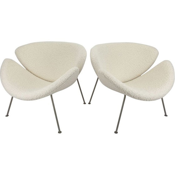 Image 1 of Paar vintage Orange Slice Sessel von Pierre Paulin für Artifort, 1960er Jahre