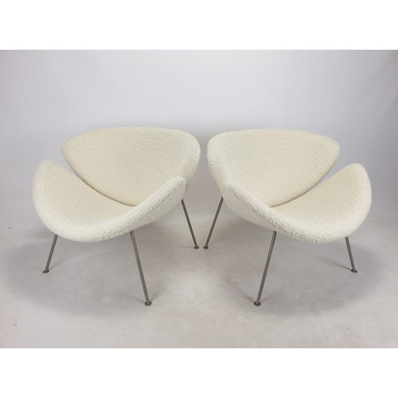 Image 1 of Paar vintage Orange Slice Sessel von Pierre Paulin für Artifort, 1960er Jahre