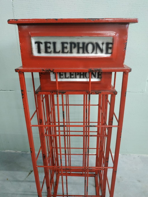 Retro English Phonebooth Beistelltische Pflanztische