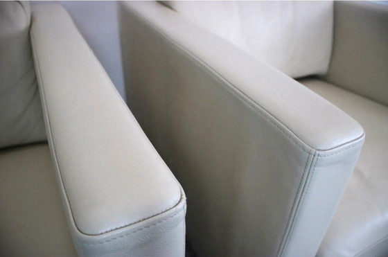 Image 1 of 2X Zwei Wunderschöne Brühl Sessel In Creme/Beige Leder Sessel