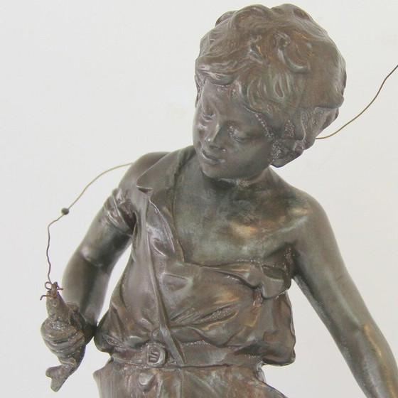 Image 1 of Vintage Art Deco-Lampe in Patina Calamina, 1930