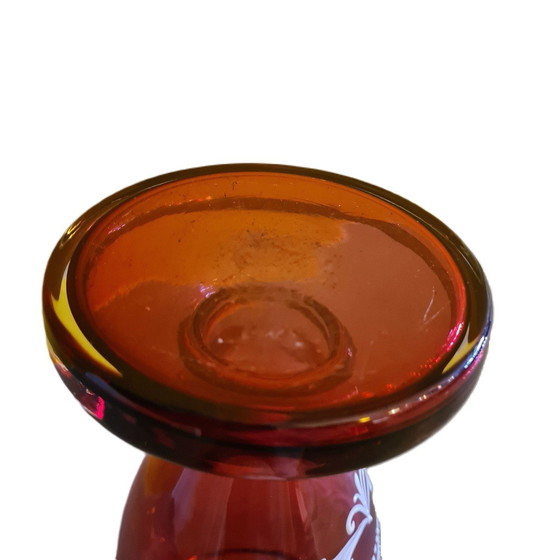 Image 1 of Rubinrote Vase im Mary-Gregory-Stil, 2E Hälfte 20.