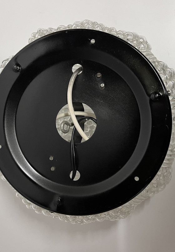 Image 1 of Lumisec Mid Century Decke/Lampe Helles Blasenglas 60er Jahre