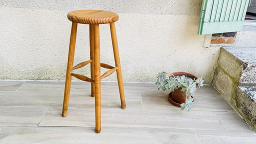 Hoher Hocker Vintage Esprit Chalet