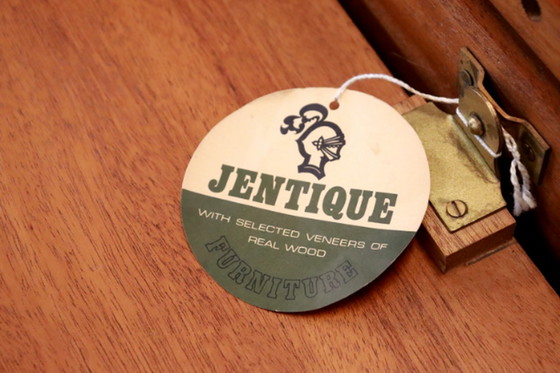 Image 1 of Vintage Jentique runder Esstisch Esstisch ausziehbar 'Stanley'