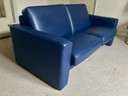 Framati Design 2-Sitzer Sofa aus blauem Leder