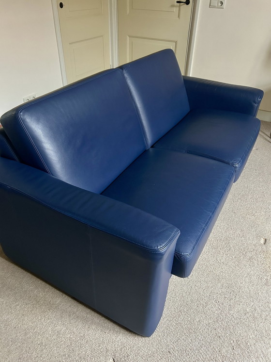 Image 1 of Framati Design 2-Sitzer Sofa aus blauem Leder