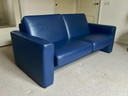 Framati Design 2-Sitzer Sofa aus blauem Leder