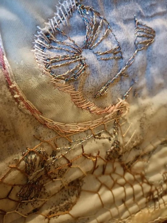 Image 1 of Vintage Wanddekoration Freie Form Textilhandwerk