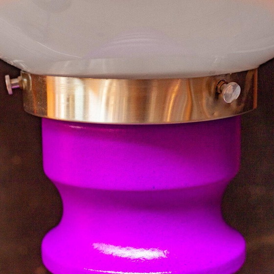 Image 1 of Tischlampe aus weißem Milchglas von Cari Zalloni für Steuler, Deutschland 1960