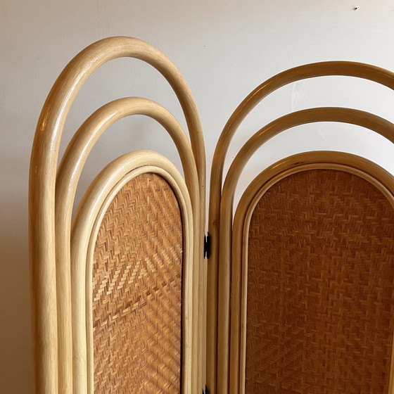 Image 1 of Rattan Bamvoe vintage Faltwand