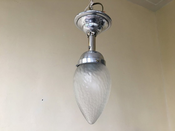 Image 1 of Hängeleuchte Hallamp Toilettenlampe Art Deco 1930er Jahre Französisch