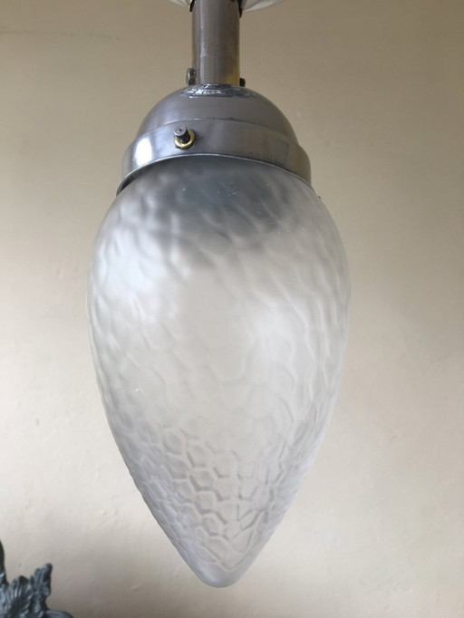 Hängeleuchte Hallamp Toilettenlampe Art Deco 1930er Jahre Französisch