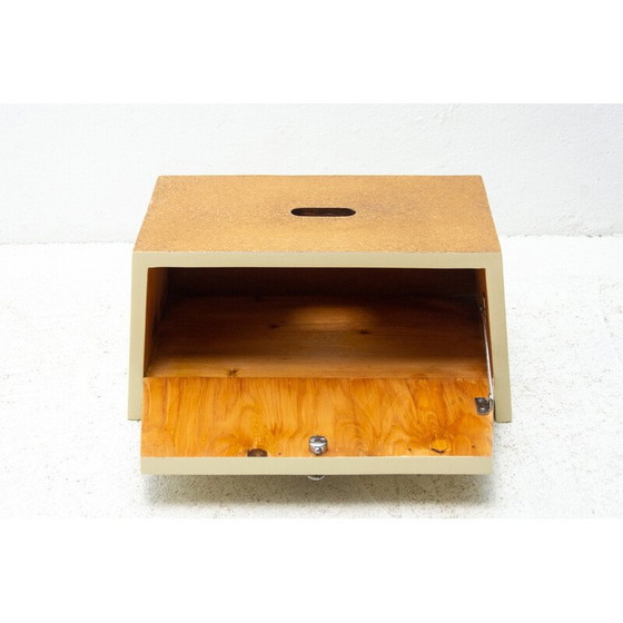 Image 1 of Vintage Schuhschrank aus lackiertem Fichtenholz und Chrom, Tschechoslowakei 1960er Jahre