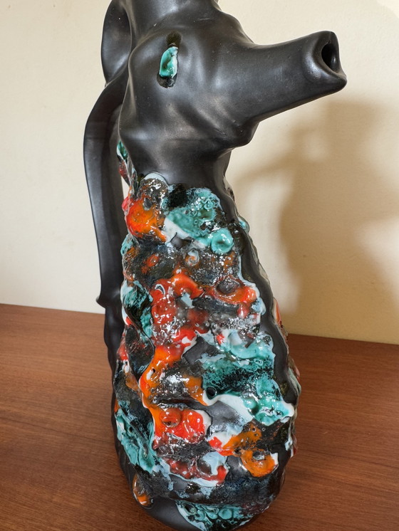 Image 1 of Krug Seepferdchen Keramik 60er Jahre