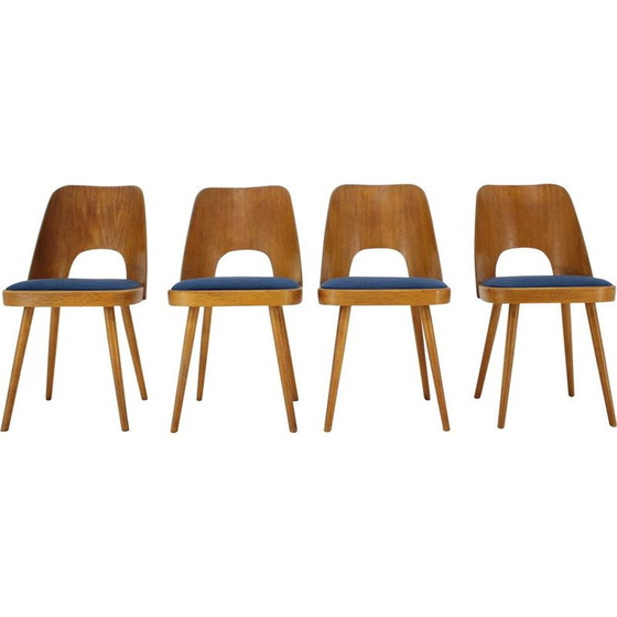 Image 1 of Satz von 4 vintage Esszimmerstühlen von Oswald Haerdtl 1960er Jahre