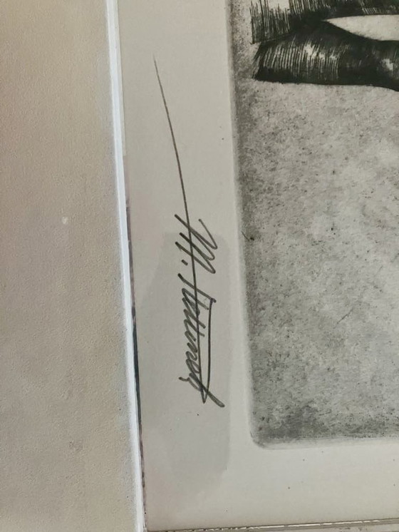 Image 1 of Radierung "Hören, Sehen und Schweigen"