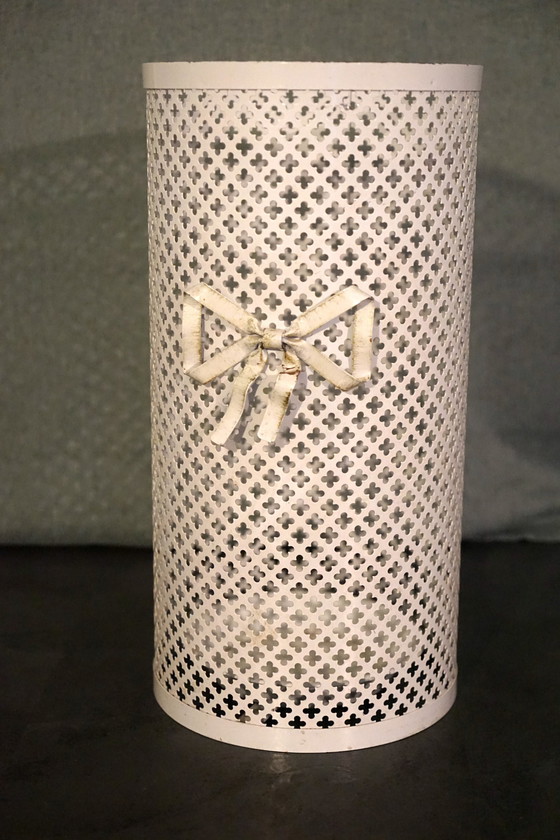 Image 1 of Weißer deutscher Vintage Regency Schirmständer von Vereinigte Werkstätten, München, 1950er 