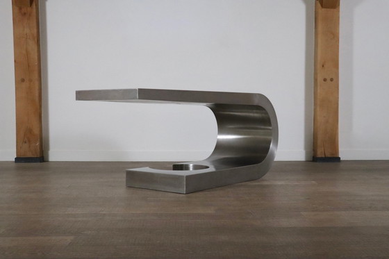 Image 1 of Seltener Marzio Cecchi Stahl-Diapason-Schreibtisch für Studio Most Firenze, 1970er