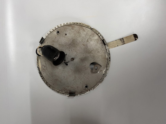 Image 1 of Mid Century Xxl Marmorierte Deckenleuchte in der Form einer Halbkugel