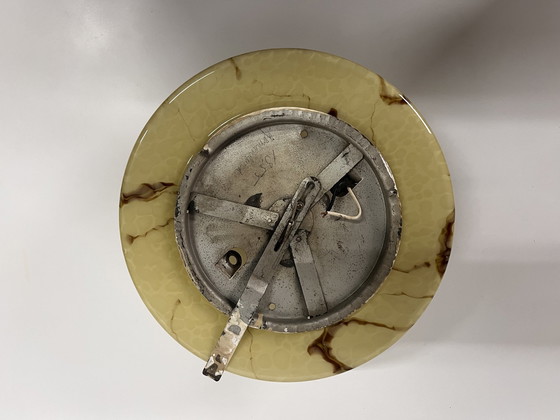 Image 1 of Mid Century Xxl Marmorierte Deckenleuchte in der Form einer Halbkugel