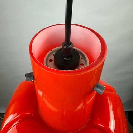 Image 1 of Glashütte Limburg Pendelleuchte - Rotes Glas, Blumenform