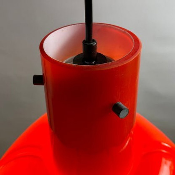 Image 1 of Glashütte Limburg Pendelleuchte - Rotes Glas, Blumenform