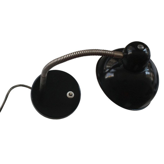 Image 1 of Vintage Tischlampe aus schwarzem Stahl 1970er Jahre