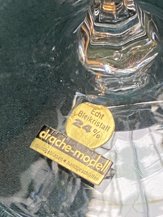 Image 1 of Satz 7X tiefgeschliffene Kristalldessert- oder Cocktailgläser