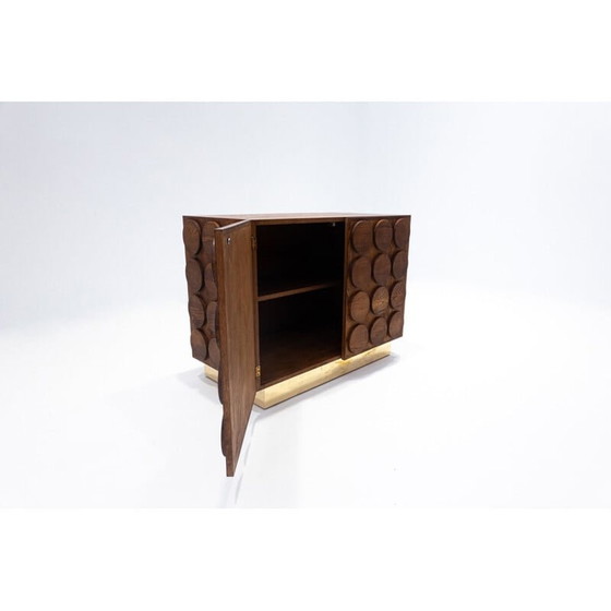 Image 1 of Alte 3-türige Kommode aus Holz und Messing, Italien