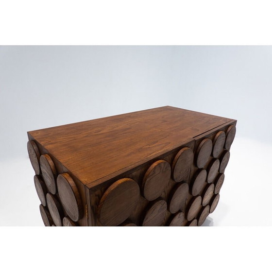 Image 1 of Alte 3-türige Kommode aus Holz und Messing, Italien