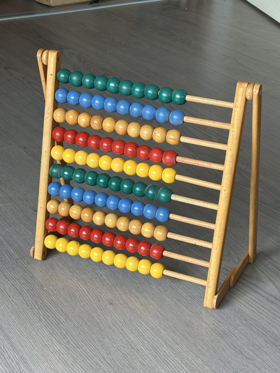 Image 1 of Vintage Holzabakus 1970er Spielzeug Tschechische Republik Slowakei