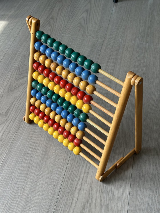 Image 1 of Vintage Holzabakus 1970er Spielzeug Tschechische Republik Slowakei