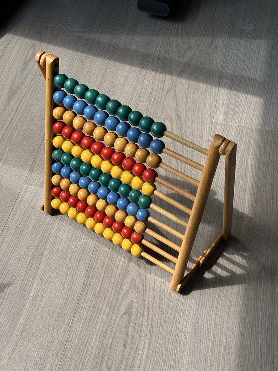 Image 1 of Vintage Holzabakus 1970er Spielzeug Tschechische Republik Slowakei