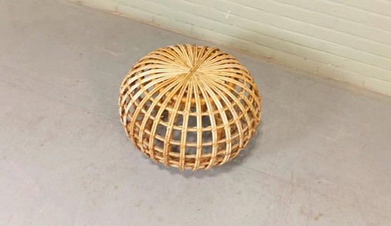 Image 1 of Vintage Rattan Ottomane, rund
