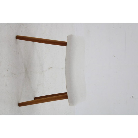 Image 1 of Vintage Hocker aus dänischer Buche mit Stoff, 1960er Jahre