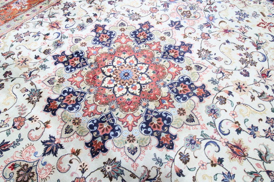 Image 1 of Original Handgeknüpfter Perserteppich Tabriz 40 Raj Fein 394 X 300 Cm Top Zustand