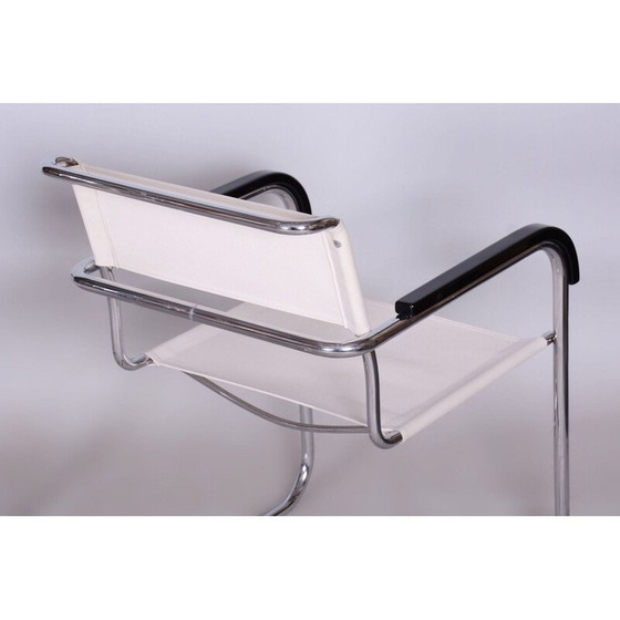 Image 1 of Paar alte Bauhaus-Sessel aus verchromtem Stahl von Marcel Breuer für Thonet, Tschechoslowakei 1930