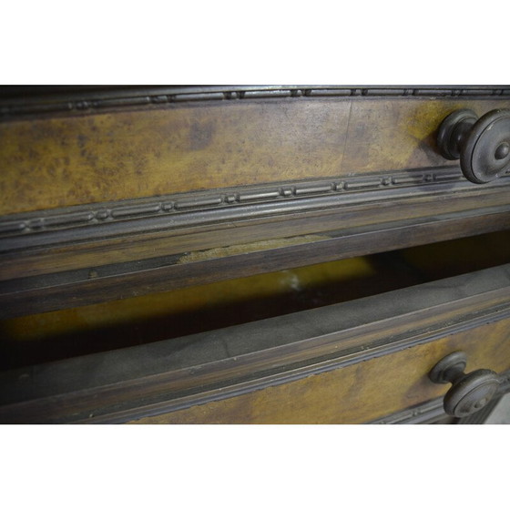 Image 1 of Vintage Nussbaum Kommode mit 4 Schubladen, Italien 1930