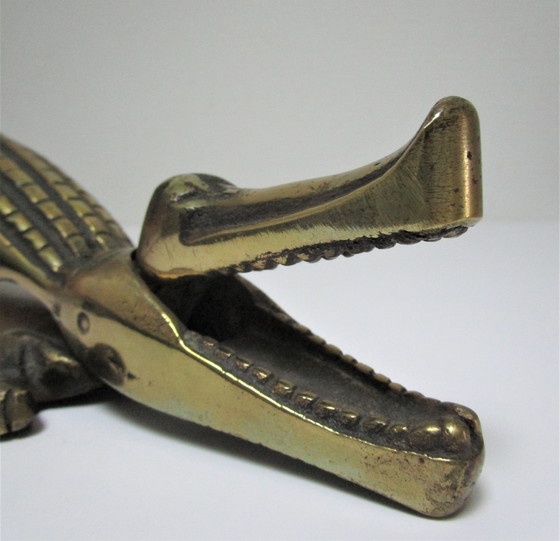 Image 1 of Nussknacker Krokodil Xl Messing L. 35 cm