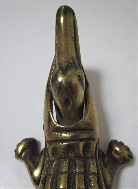 Image 1 of Nussknacker Krokodil Xl Messing L. 35 cm