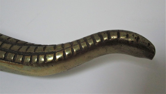 Image 1 of Nussknacker Krokodil Xl Messing L. 35 cm