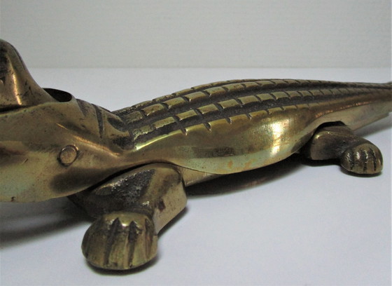 Image 1 of Nussknacker Krokodil Xl Messing L. 35 cm