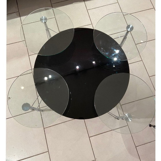 Image 1 of Schwarzer Glastisch von Michel Boyer, 1990