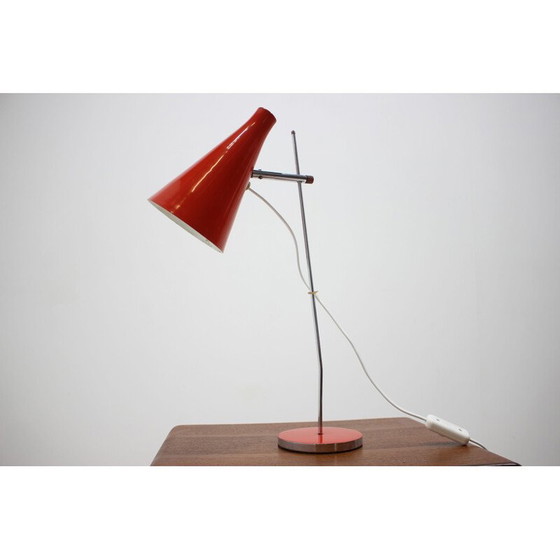 Image 1 of Alte rote Tischlampe von Josef Hurka 1960
