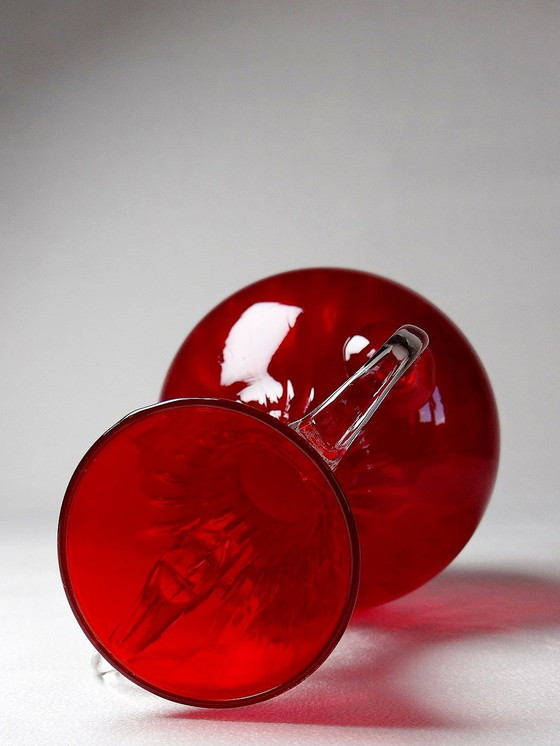 Image 1 of Kleine Vase Amphore Etruskischer Stil Murano Rot 50er Jahre