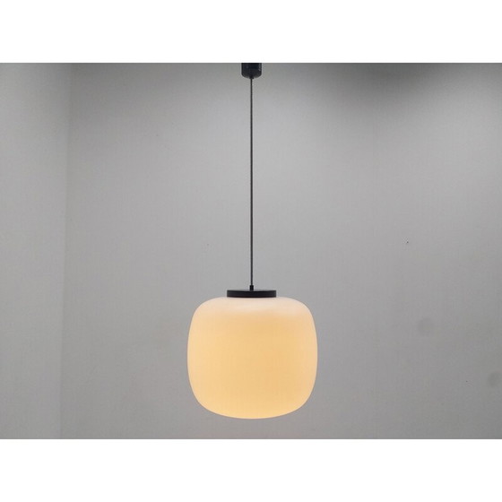 Image 1 of Satz von 10 großen Vintage-Glas-Pendelleuchten 1970er Jahre