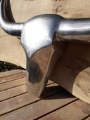 Ranch Longhorn Aluminium Schädel mit Geweih 88 cm breit
